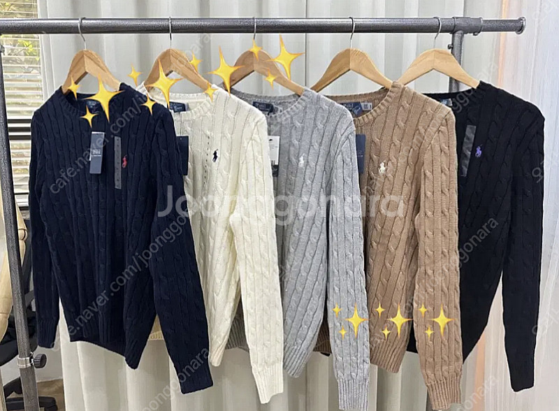 재고처리) 폴로 랄프로렌 여성 라운드 긴팔니트 5컬러--0