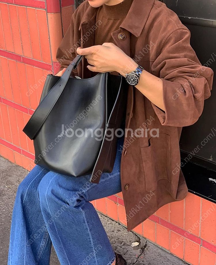 허앤쉬 스웨이드 클래식 자켓 브라운--3