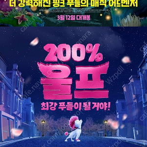 200% 울프. 롯데시네마 김포공항 3/23 14:00 2~3연석 (스페셜상영회) (200프로 울프 최강푸들이될거야)