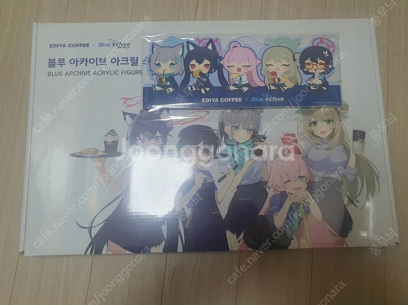 블루아카이브 이디야 콜라보 아크릴스탠드,폼보드 일괄--0