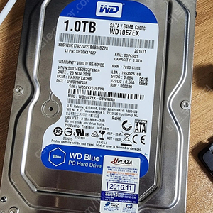 PC 데스크탑 WD Blue HDD 3.5인치 1TB 팝니다.