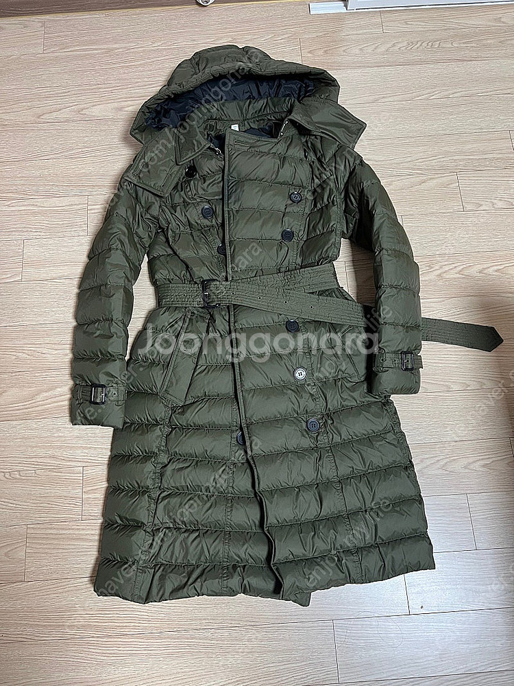 버버리 달머트 패딩 카키 xs--1