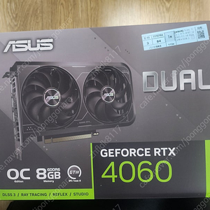 ASUS RTX4060 DUAL V2 O8G OC D6 8GB 팝니다.