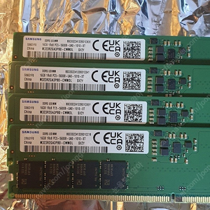 삼성 DDR5 5600 16GB 메모리 미사용 4개팝니다.