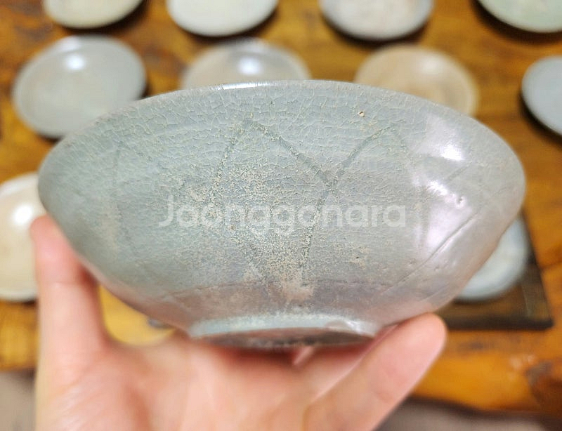 고려시대 고려청자 연판문 대접--2