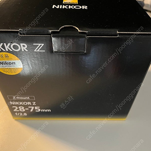 니콘 풀프레임 미러리스 z 마운트 렌즈 Nikkor z 28-75 f2.8 정품. 박스풀. 보증기간 남음