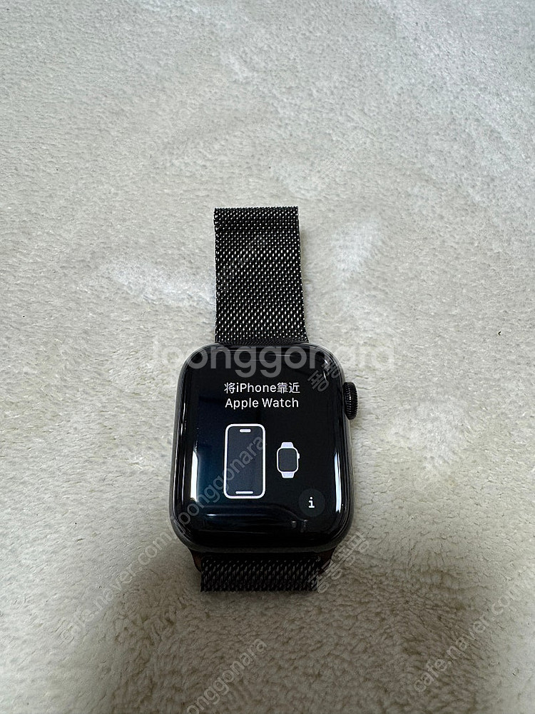 애플워치5 40mm 스테인리스 스댕 그라파이트 블랙--0