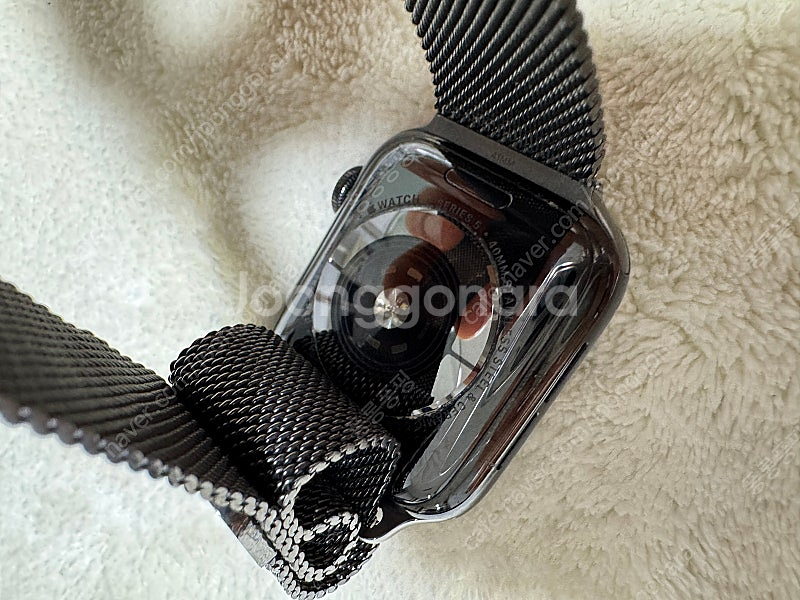 애플워치5 40mm 스테인리스 스댕 그라파이트 블랙--3