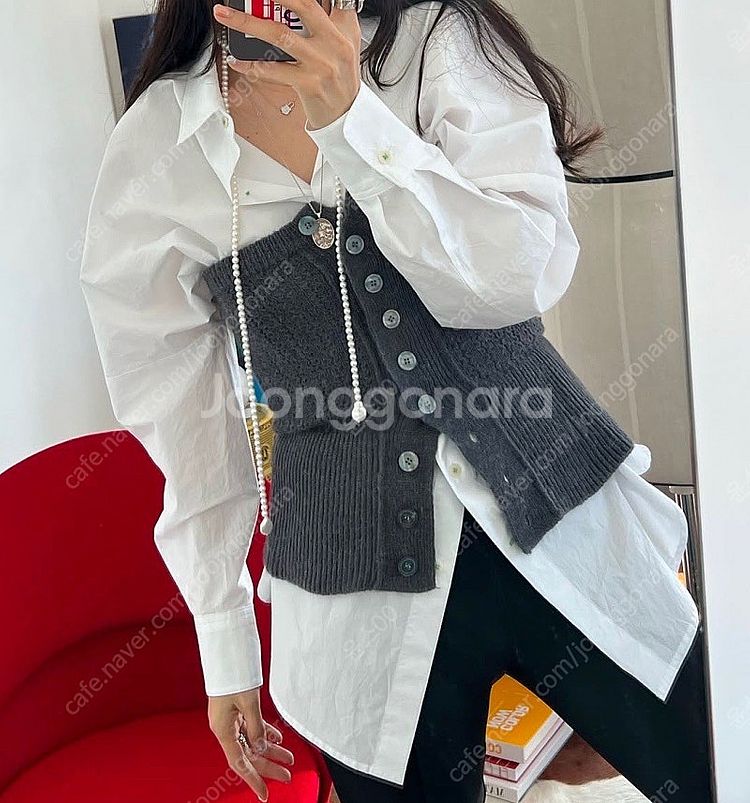 LCVY 코스모폴리탄줄라이 뉴뉴 니트베스트 그레이 1사...--2