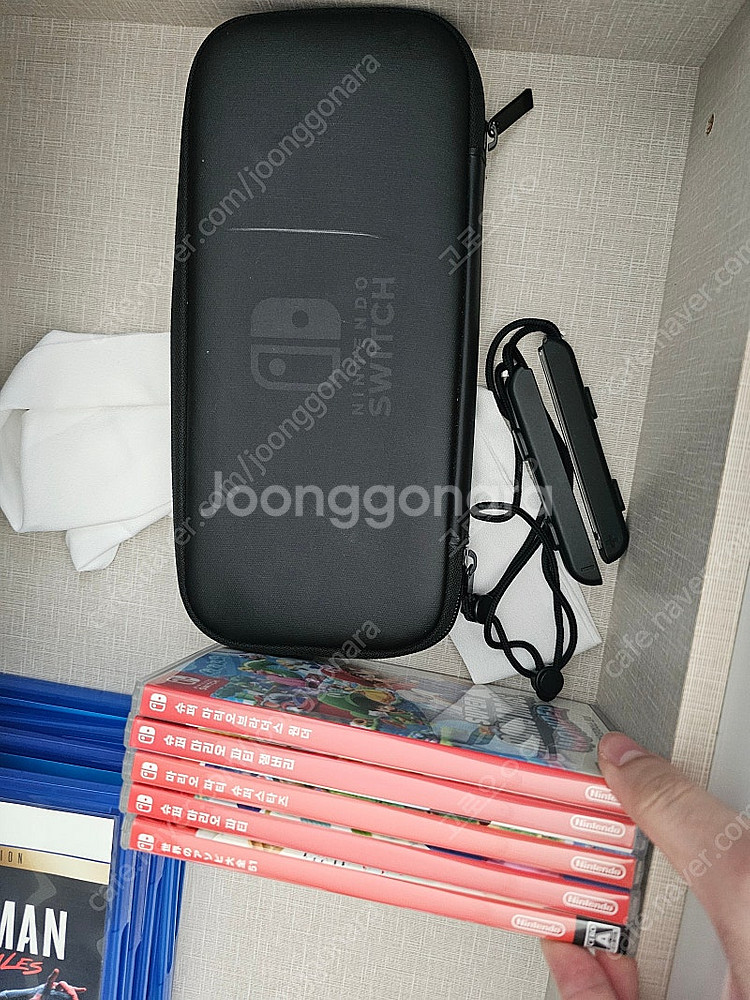 닌텐도 스위치 배터리 개선판 + 추가 조이콘 + 게임칩...--1