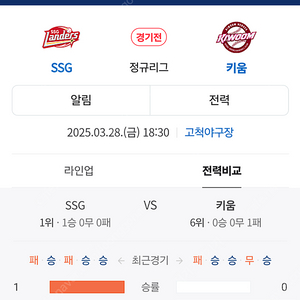 3/30 ssg vs 키움 3루 응원석 111블럭 2연석