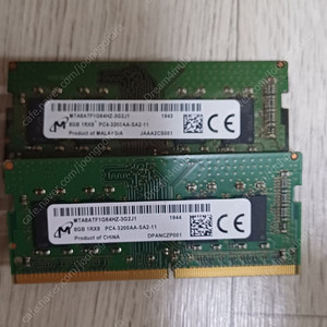 마이크론 노트북 메모리 DDR4 8GB X 2 / PC4 3200AA-SA2-11 (8GB 2EA 일괄판매)