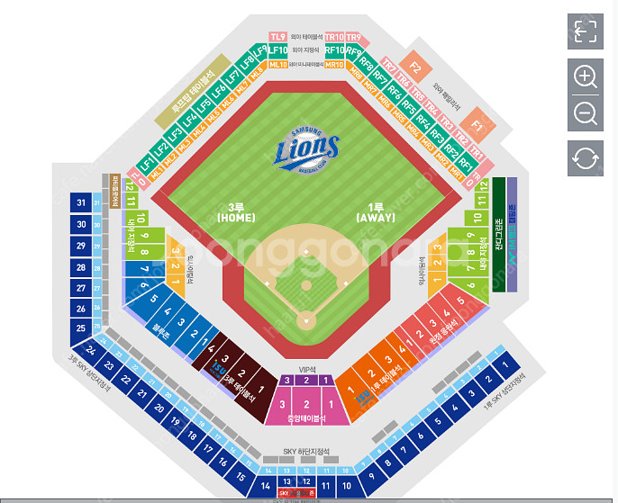 3/23(일) 삼성 vs 키움 스카이상단/외야지정석 판...--0