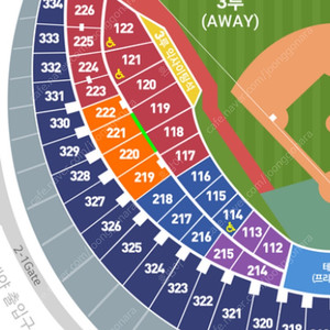 오늘3/23 롯데 lg 3루 레드석 초명당 117블럭 통로 2연석