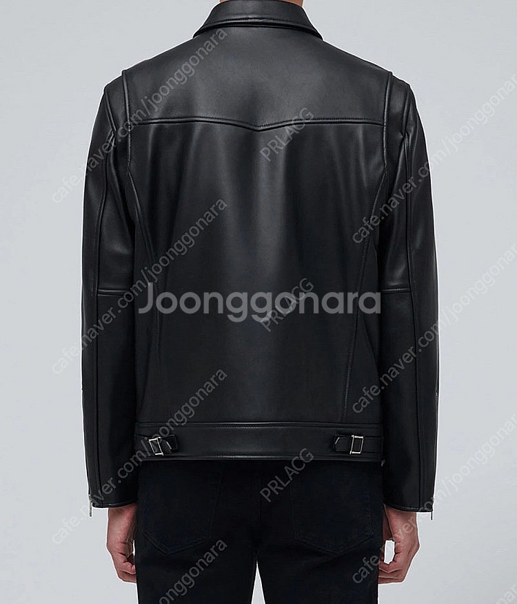 무신사 램스킨 싱글 라이더 자켓--3