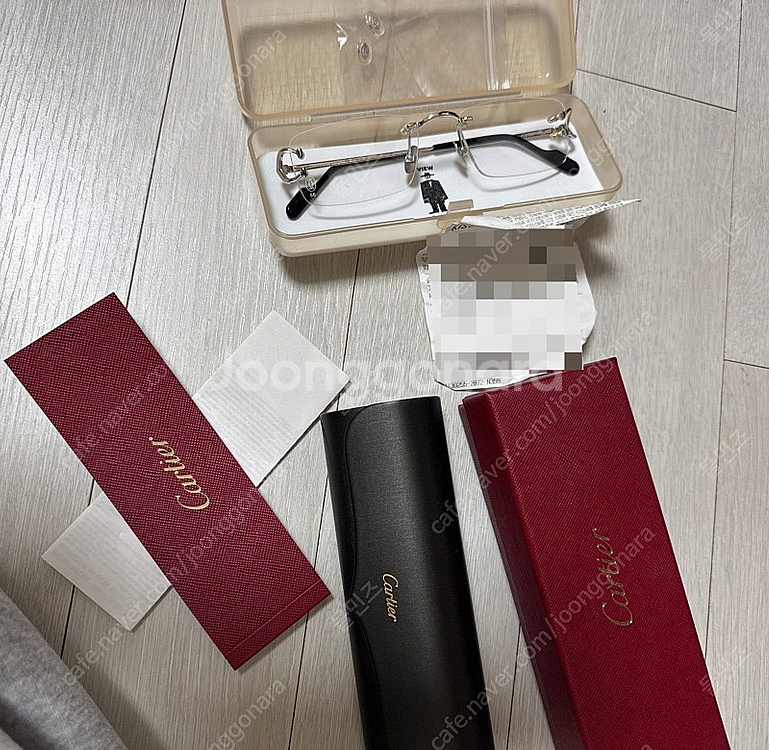 까르띠에 안경 무테안경 블랙핑크 지수 CT0344O--0