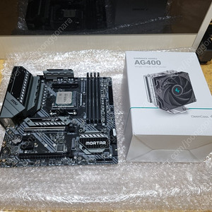 (개인, 중고) 라이젠 3600 CPU + B550M 박격포 보드 + 딥쿨 AG400 쿨러 일괄