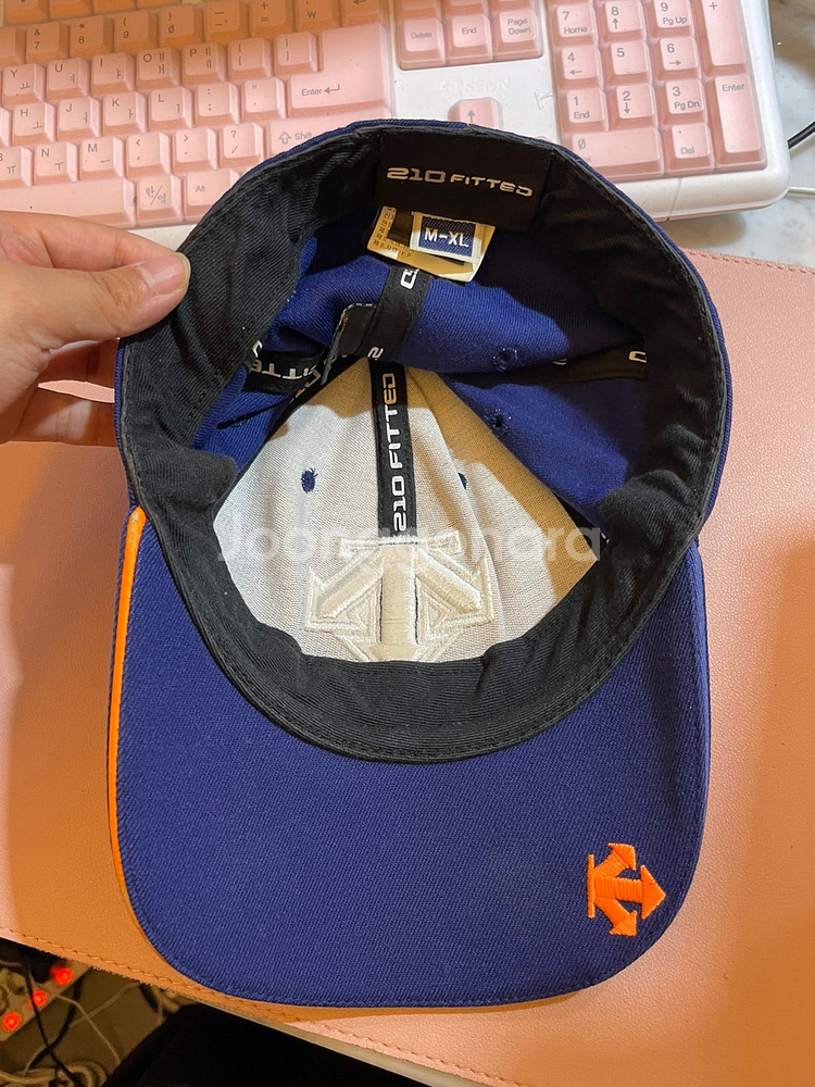데상트 파랑 모자 볼캡 m-xl 58cm--3