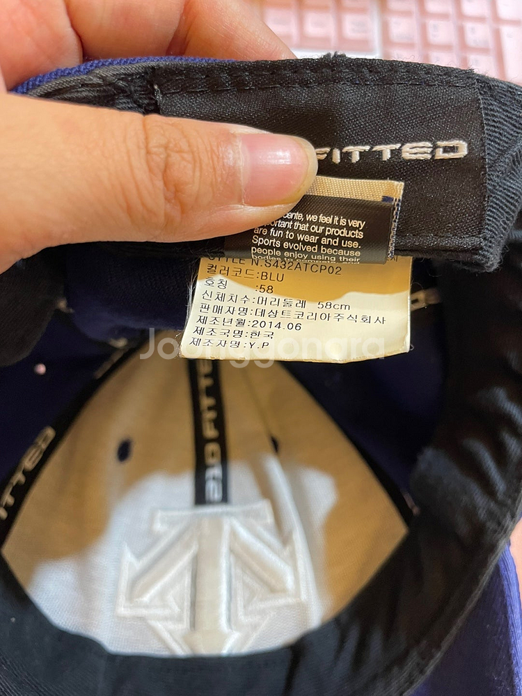 데상트 파랑 모자 볼캡 m-xl 58cm--4
