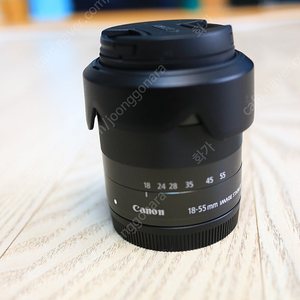 캐논M 18-55mm 전용후드,필터 포함/ 7만원