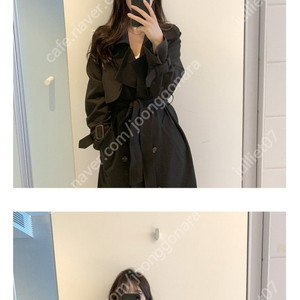 히니크 트렌치 코트 블랙