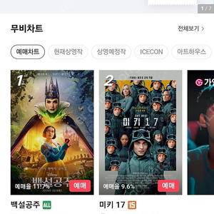 CGV 메가박스 롯데시네마 일반관 장당 9000 예매