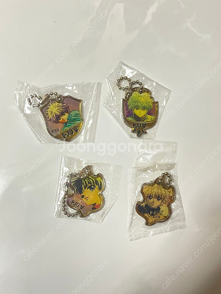 헌터x헌터 고전굿즈 가챠 메탈 키링 헌헌 키르아 클로로...--2