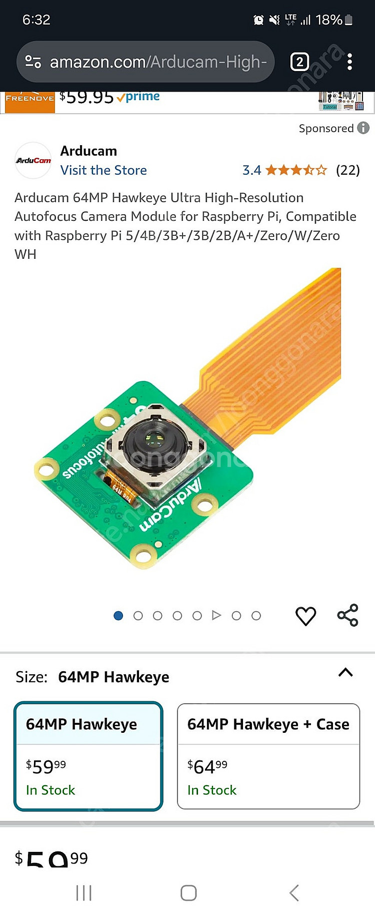 라즈베리파이 4B 2GB + Arducam 64MP h...--0