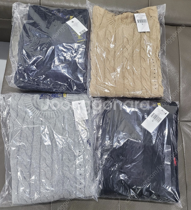 재고처리) 폴로 랄프로렌 남성 케이블 라운드 니트 4컬러--0