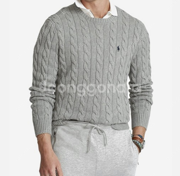 재고처리) 폴로 랄프로렌 남성 케이블 라운드 니트 4컬러--4