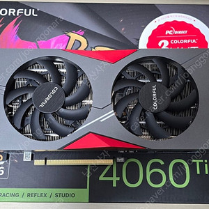 Colorful 지포스 RTX 4060 Ti 토마호크 DUO D6 8GB 피씨디렉트 팝니다. (택포)