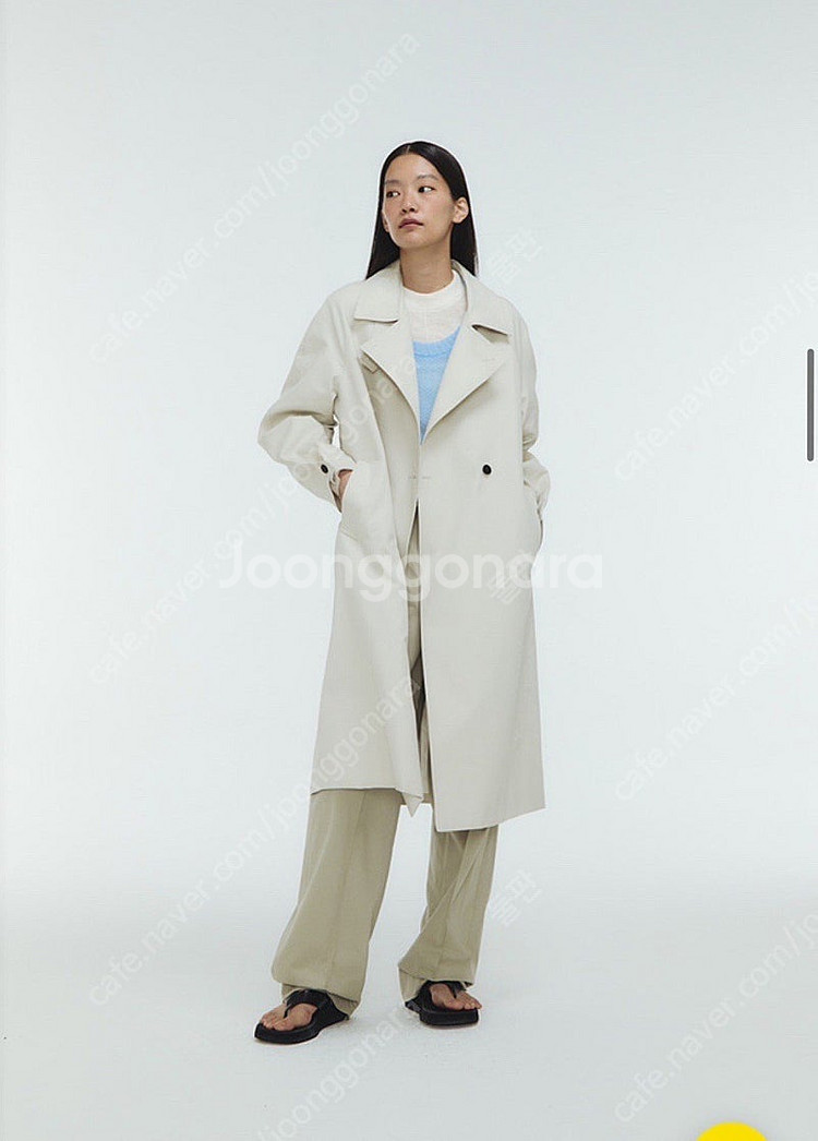 GBH apparel 래글런 트렌치 코트 라이트그레이 ...--2