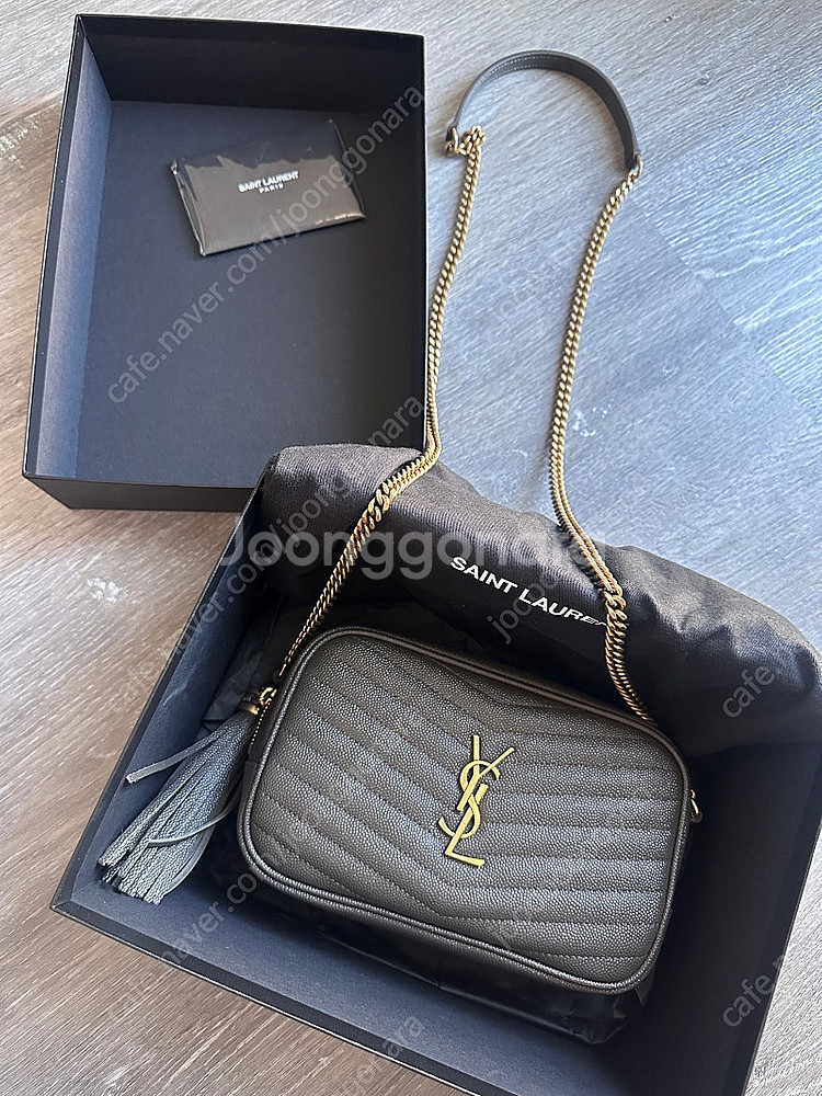 입생로랑 루미니 카메라백 페블+빈티지골드--2