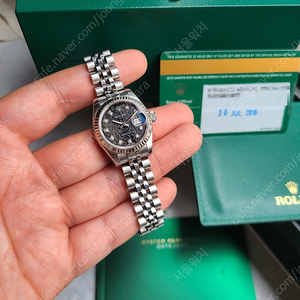 [정품] 롤렉스 여성용 데이저스트 블랙 검정 10P 다이아몬드 히든버클 (Rolex Datejust Black 10P Diamond Jubilee Women's)