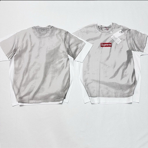 좌쓰 Supreme x MM6 Maison Margiela Box Logo T-Shirt 슈프림 x MM6 메종 마르지엘라 박스로고 티셔츠 화이트