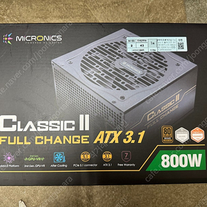 [새상품] 마이크로닉스 Classic II 풀체인지 800W 80PLUS 브론즈