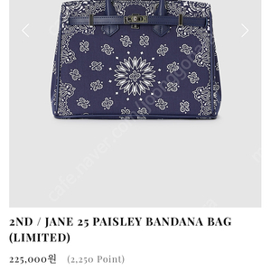 더름 JANE 25 PAISLEY BANDANA BAG (LIMITED) 페이즐리 반다나백