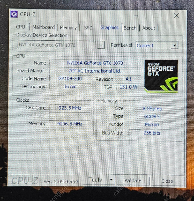 ZOTAC GTX1070 MINI 8G 판매--4