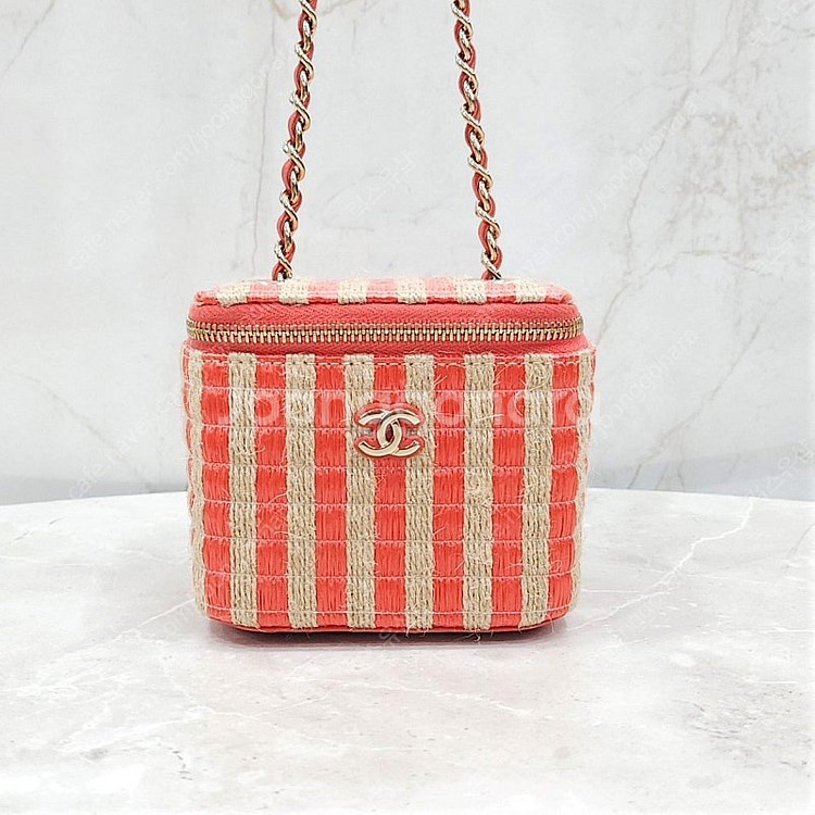 [럭스유] 샤넬 CC로고 스몰 베니티 라피아 체인백--0