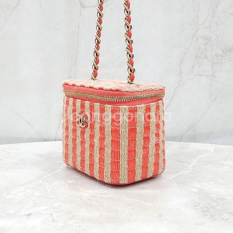 [럭스유] 샤넬 CC로고 스몰 베니티 라피아 체인백--1