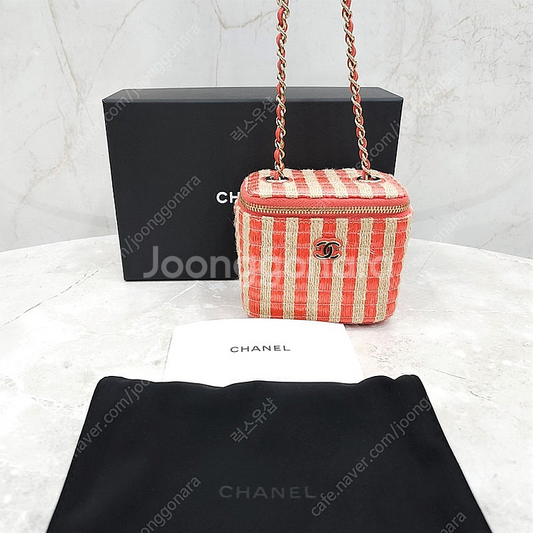 [럭스유] 샤넬 CC로고 스몰 베니티 라피아 체인백--6