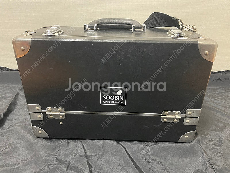 3단 대형 메이크업 박스 블랙--0