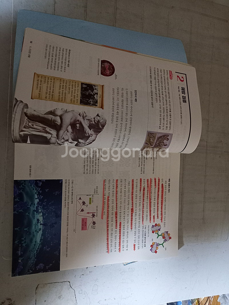 고등학교 생활과 과학 교과서 김호련 씨마스 본문 펜밑줄...--1