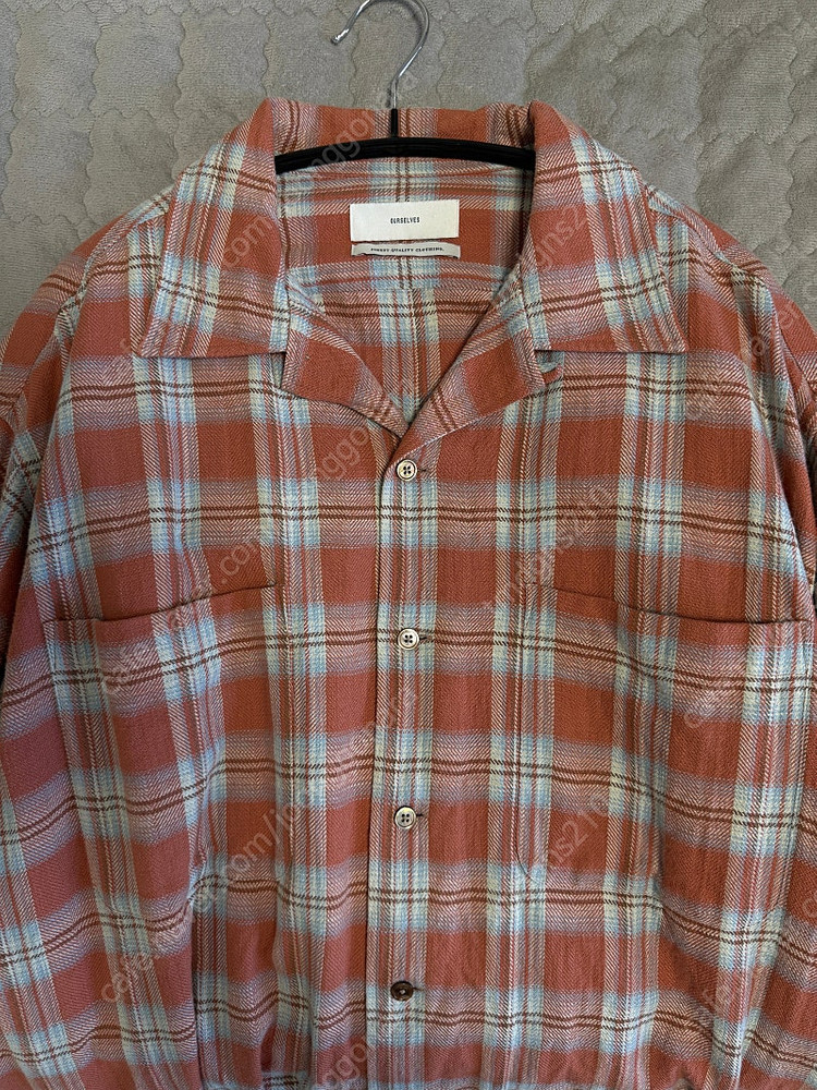 아워셀브스 빈티지 체크 셔츠 자켓 빈티지오렌지 2사이즈--4