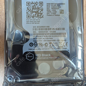 (미개봉 새제품) WD 블랙 HDD 4TB 최고급 모델 블랙 하드디스크, Western Digital WD BLACK 7200RPM