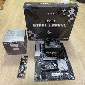 3700X 정품 , ASRock B450 스틸레전드 , 램 32g , 삼성 ssd 256g