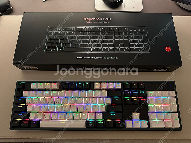 키크론 K10 알루미늄 RGB 핫스왑 저소음 적축 판매...--1