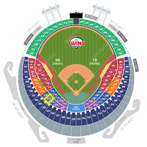 [프로야구] 3/27 (목) LG 트윈스 vs 한화 이글스 3루 블루석 2연석 4연석 양도합니다.
