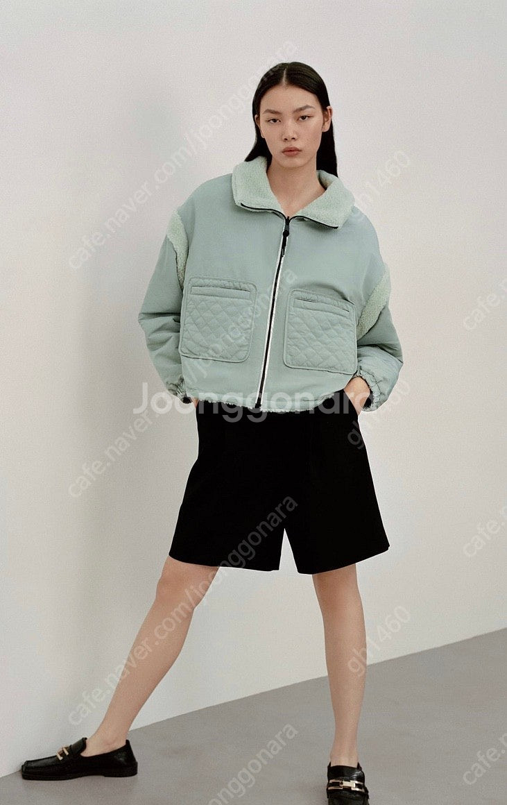 새상품 zara 리버시블 양면 시어링 에코 뽀글이 점퍼...--0