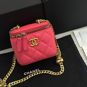 (정품) 샤넬 캐비어 하트골든볼 베니티 내장칩(내장시리얼)